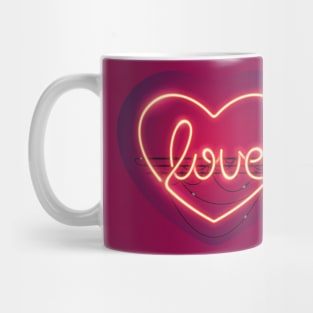 Love Heart Neon Sign Mug